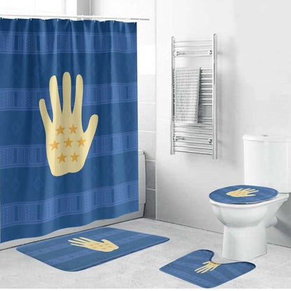 Kingdom of Loango Bathroom Set African Pattern Flag Stylized