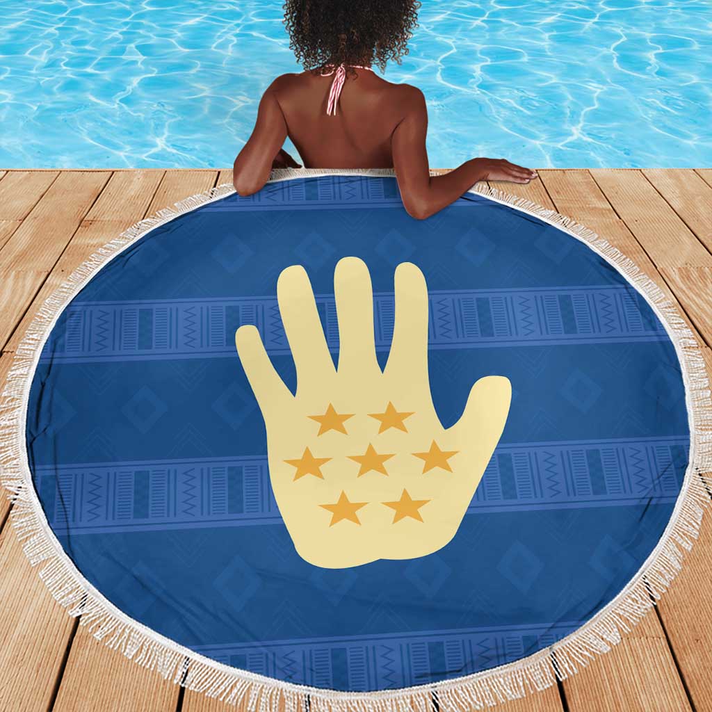 Kingdom of Loango Beach Blanket African Pattern Flag Stylized