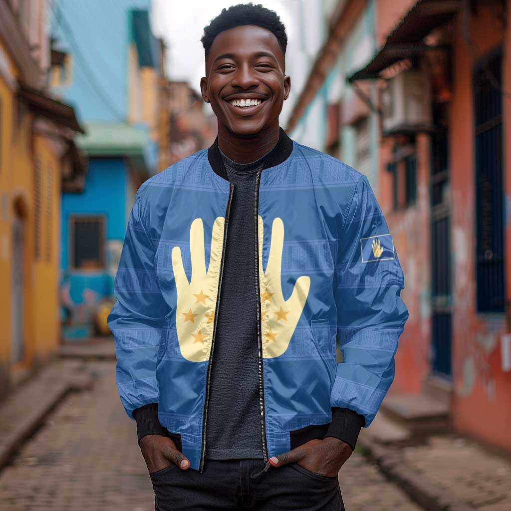 Kingdom of Loango Bomber Jacket African Pattern Flag Stylized