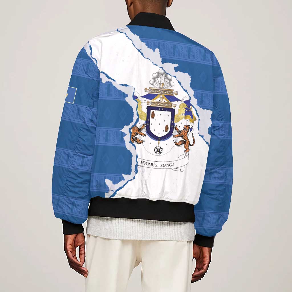 Kingdom of Loango Bomber Jacket African Pattern Flag Stylized