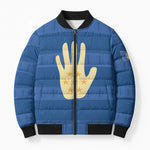 Kingdom of Loango Bomber Puffer Jacket African Pattern Flag Stylized
