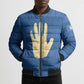 Kingdom of Loango Bomber Puffer Jacket African Pattern Flag Stylized