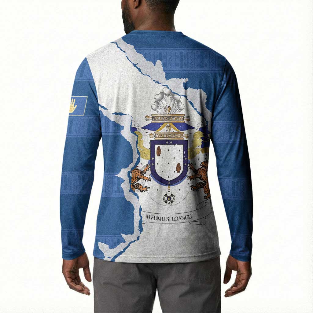 Kingdom of Loango Button Sweatshirt African Pattern Flag Stylized