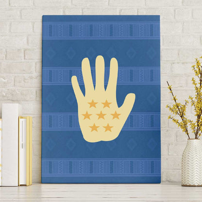 Kingdom of Loango Canvas Wall Art African Pattern Flag Stylized