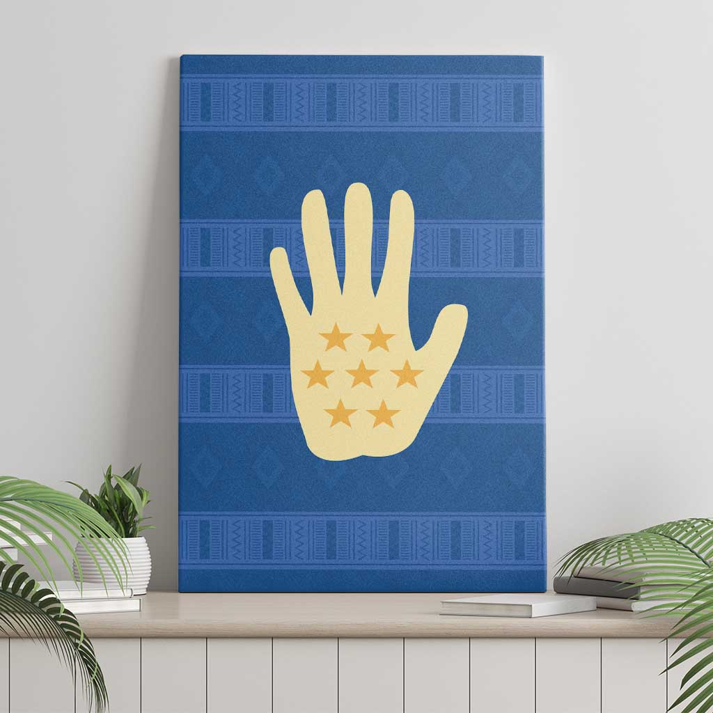 Kingdom of Loango Canvas Wall Art African Pattern Flag Stylized