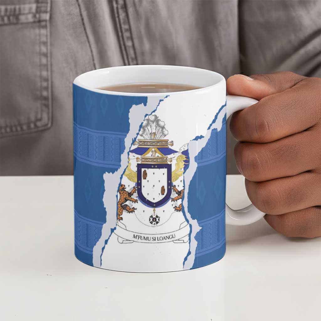 Kingdom of Loango Ceramic Mug African Pattern Flag Stylized