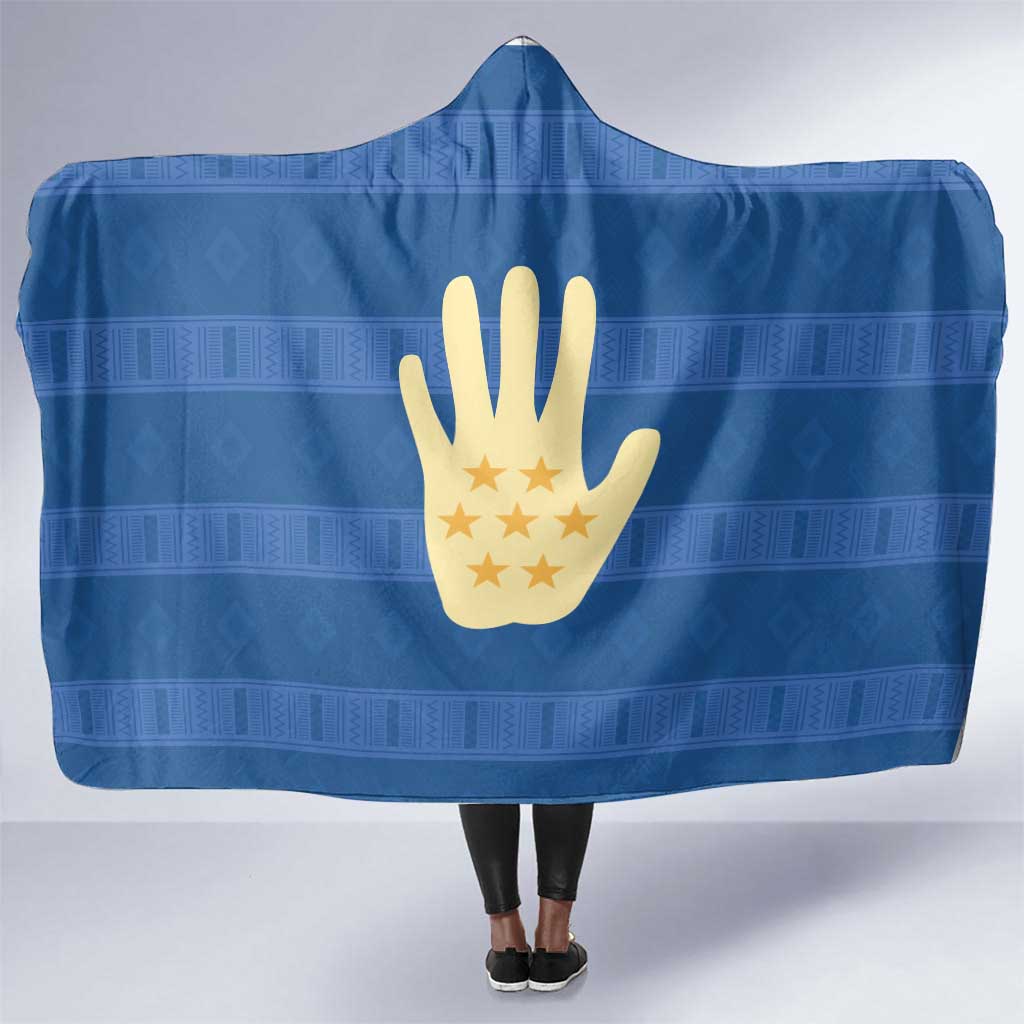 Kingdom of Loango Hooded Blanket African Pattern Flag Stylized