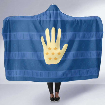 Kingdom of Loango Hooded Blanket African Pattern Flag Stylized