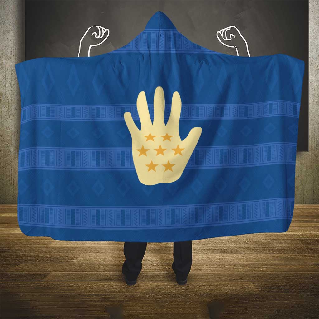 Kingdom of Loango Hooded Blanket African Pattern Flag Stylized