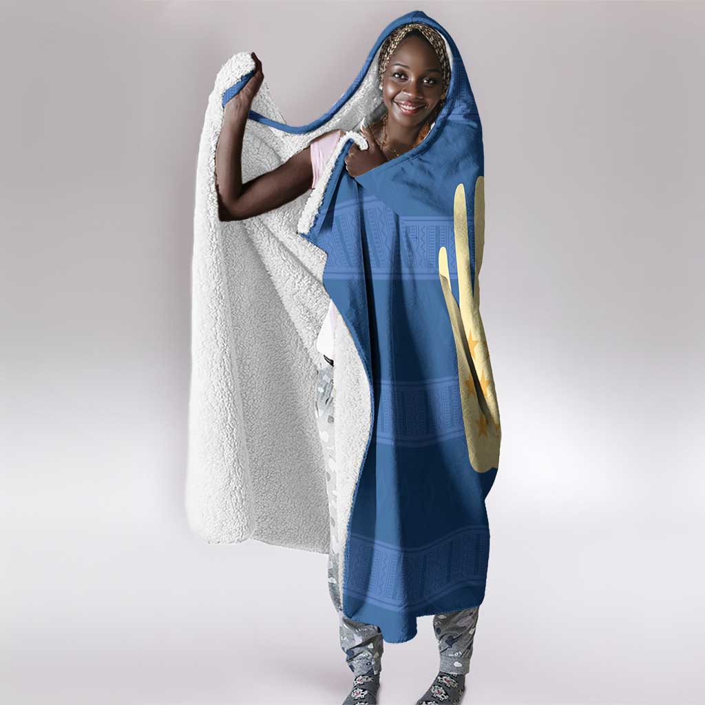 Kingdom of Loango Hooded Blanket African Pattern Flag Stylized