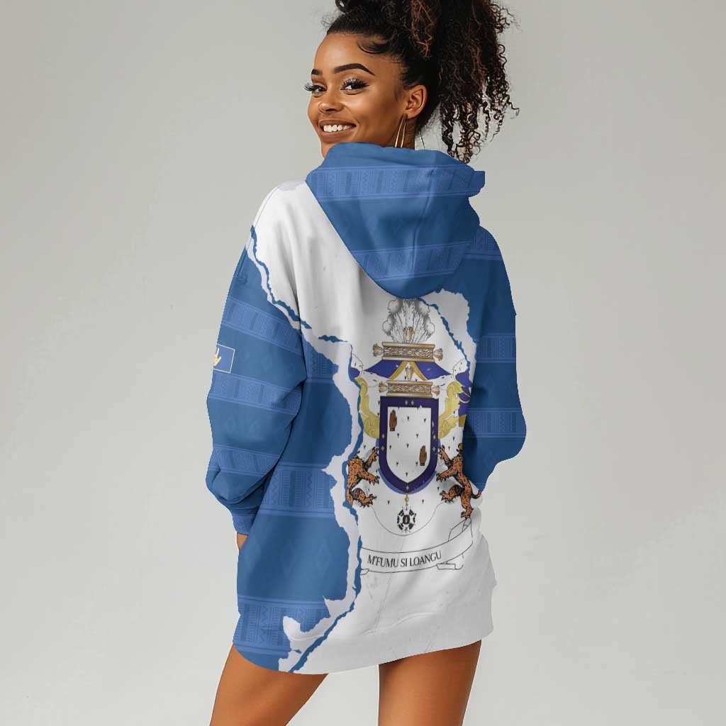 Kingdom of Loango Hoodie Dress African Pattern Flag Stylized