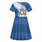 Kingdom of Loango Kid Short Sleeve Dress African Pattern Flag Stylized