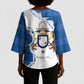 Kingdom of Loango Kimono Sleeve Blouse African Pattern Flag Stylized