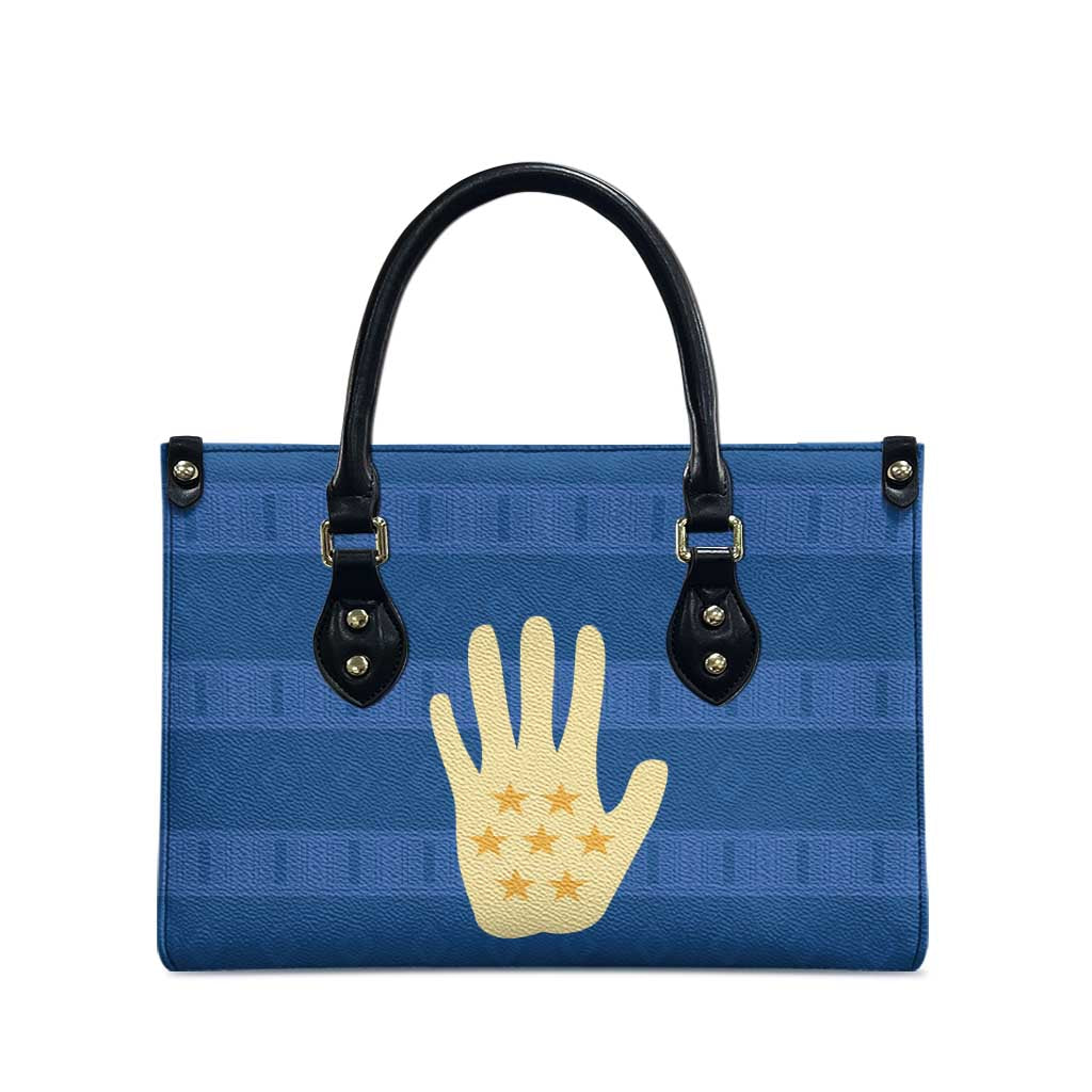Kingdom of Loango Leather Bag African Pattern Flag Stylized