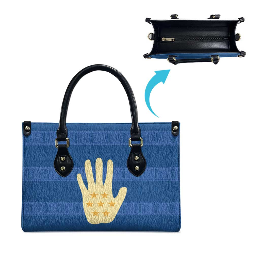 Kingdom of Loango Leather Bag African Pattern Flag Stylized