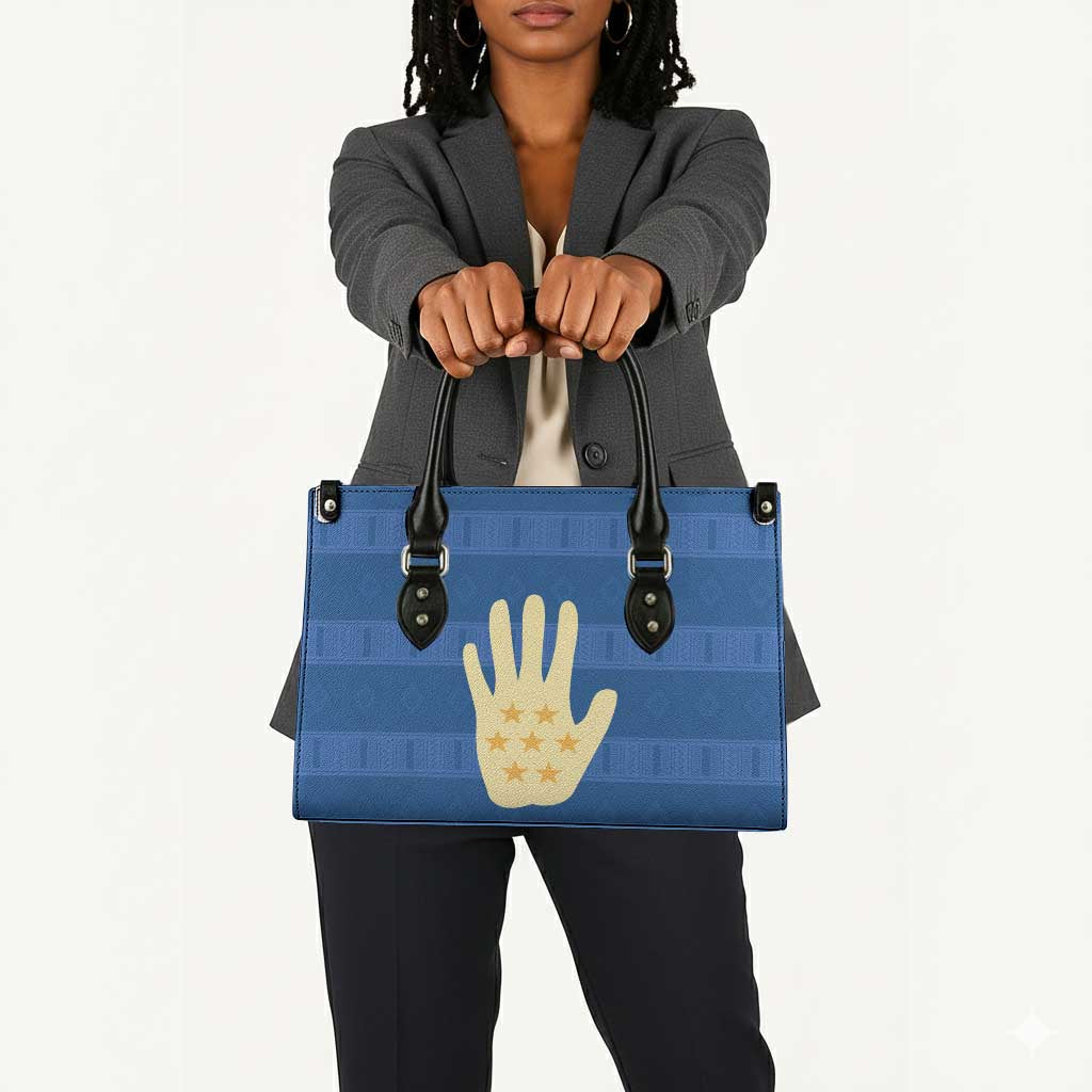 Kingdom of Loango Leather Bag African Pattern Flag Stylized
