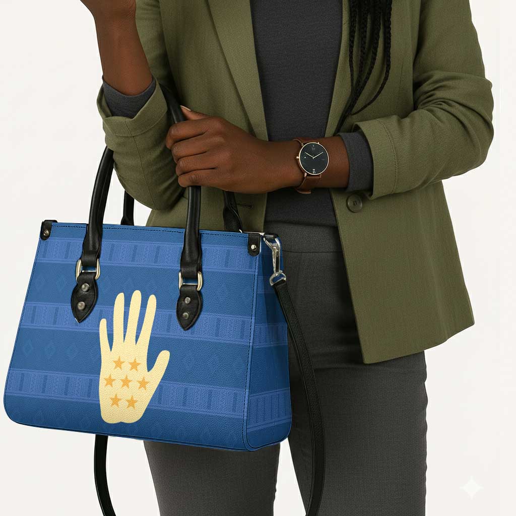 Kingdom of Loango Leather Bag African Pattern Flag Stylized