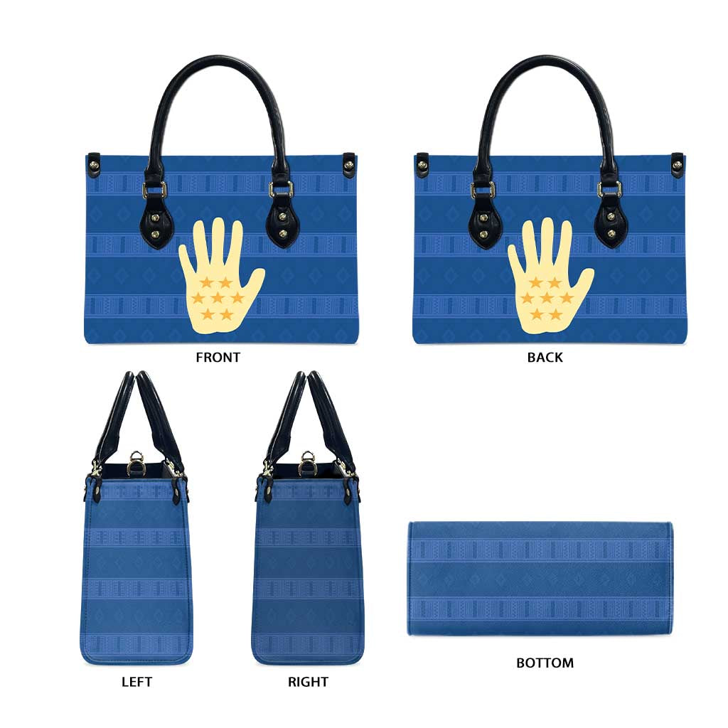 Kingdom of Loango Leather Bag African Pattern Flag Stylized