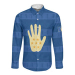 Kingdom of Loango Long Sleeve Button Shirt African Pattern Flag Stylized