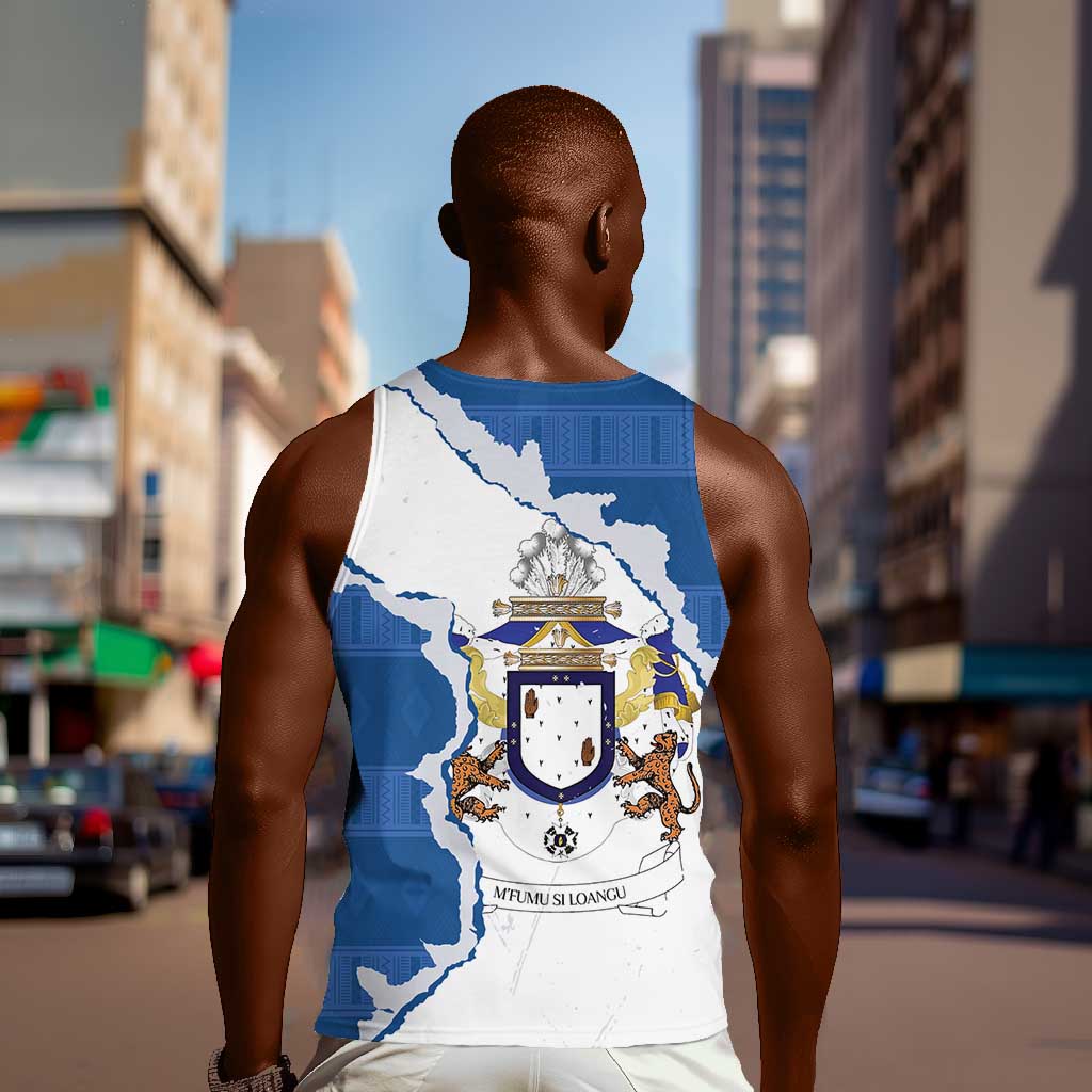 Kingdom of Loango Men Tank Top African Pattern Flag Stylized