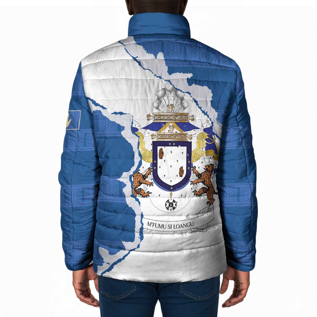 Kingdom of Loango Padded Jacket African Pattern Flag Stylized