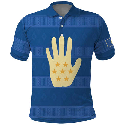 Kingdom of Loango Polo Shirt African Pattern Flag Stylized