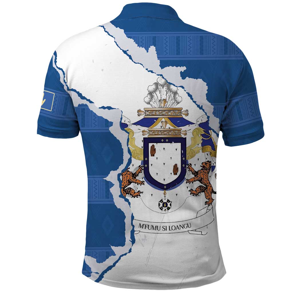 Kingdom of Loango Polo Shirt African Pattern Flag Stylized