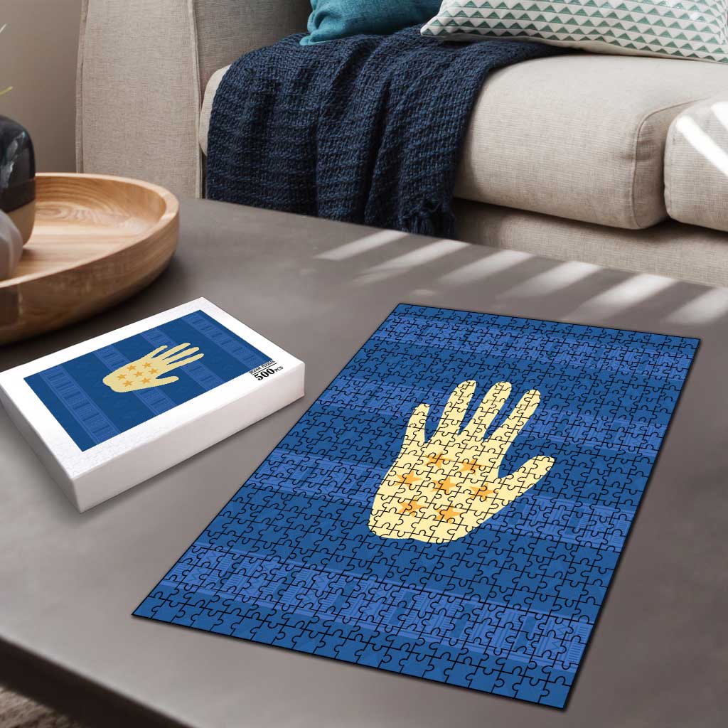 Kingdom of Loango Puzzle African Pattern Flag Stylized
