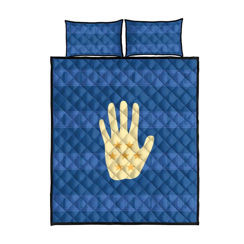 Kingdom of Loango Quilt Bed Set African Pattern Flag Stylized