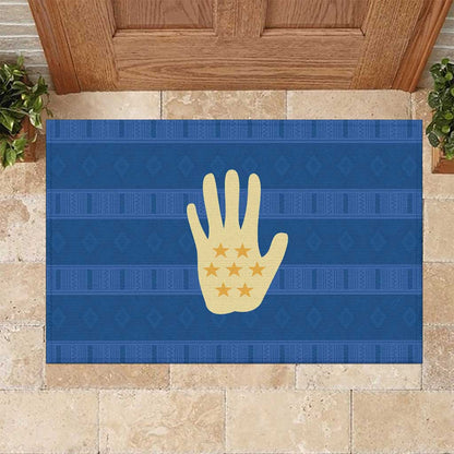 Kingdom of Loango Rubber Doormat African Pattern Flag Stylized