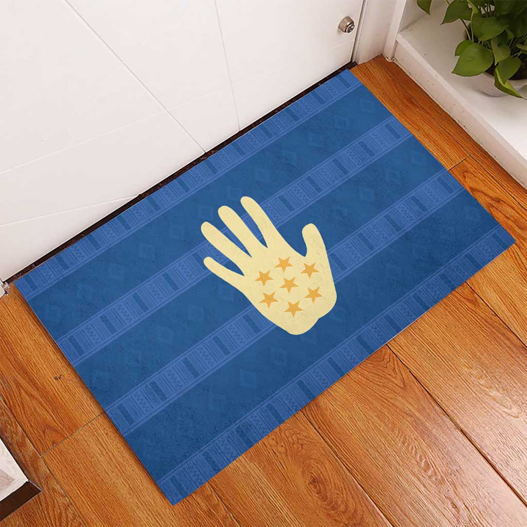Kingdom of Loango Rubber Doormat African Pattern Flag Stylized