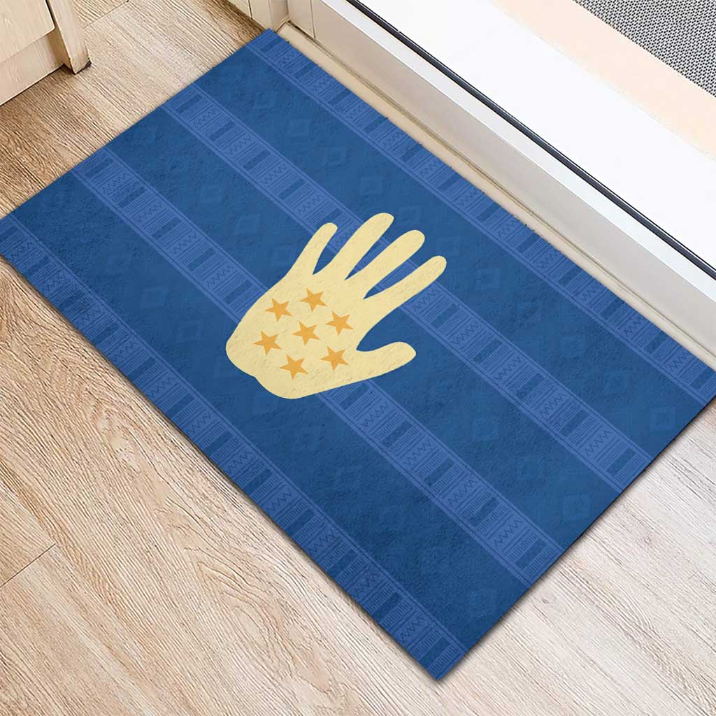 Kingdom of Loango Rubber Doormat African Pattern Flag Stylized