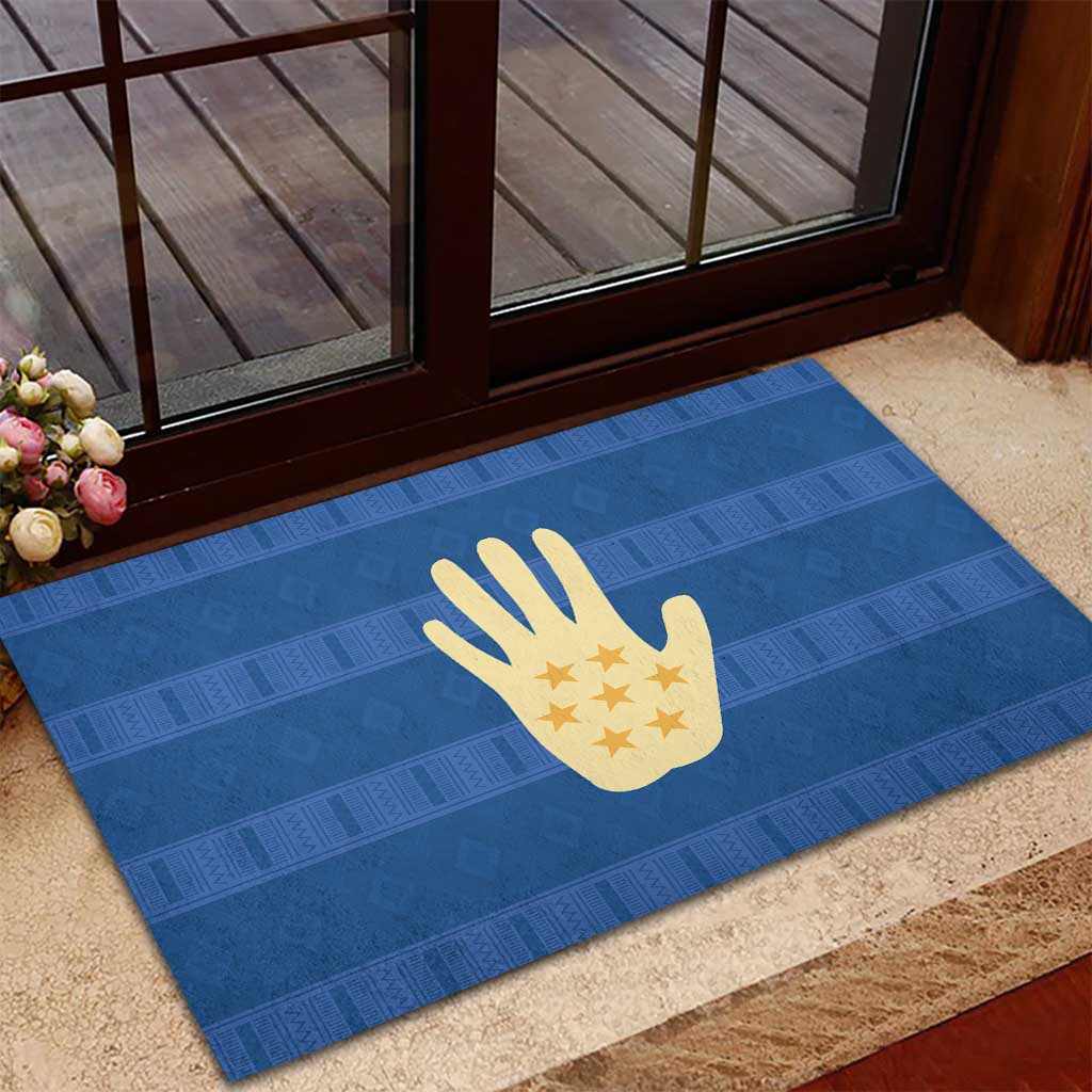 Kingdom of Loango Rubber Doormat African Pattern Flag Stylized