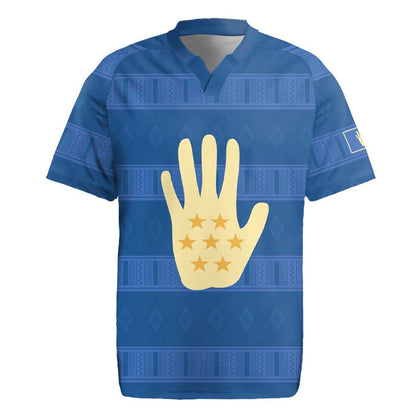 Kingdom of Loango Rugby Jersey African Pattern Flag Stylized
