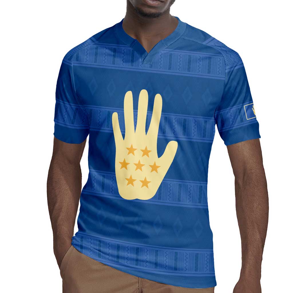 Kingdom of Loango Rugby Jersey African Pattern Flag Stylized