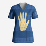Kingdom of Loango Scrub Top African Pattern Flag Stylized