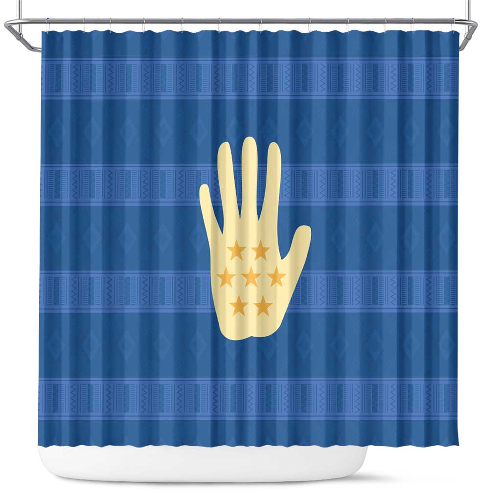 Kingdom of Loango Shower Curtain African Pattern Flag Stylized