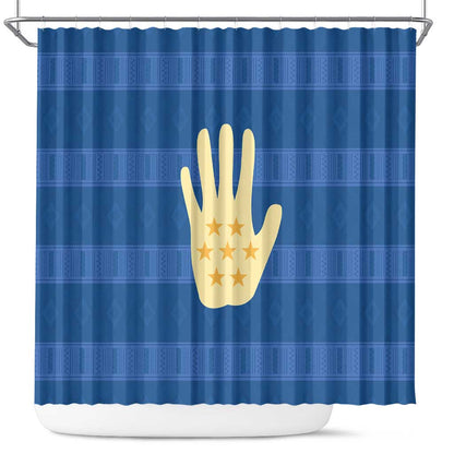 Kingdom of Loango Shower Curtain African Pattern Flag Stylized