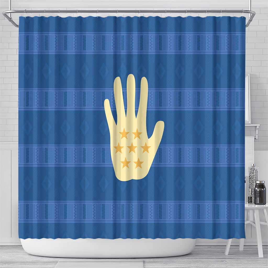 Kingdom of Loango Shower Curtain African Pattern Flag Stylized