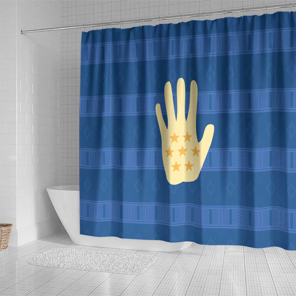 Kingdom of Loango Shower Curtain African Pattern Flag Stylized