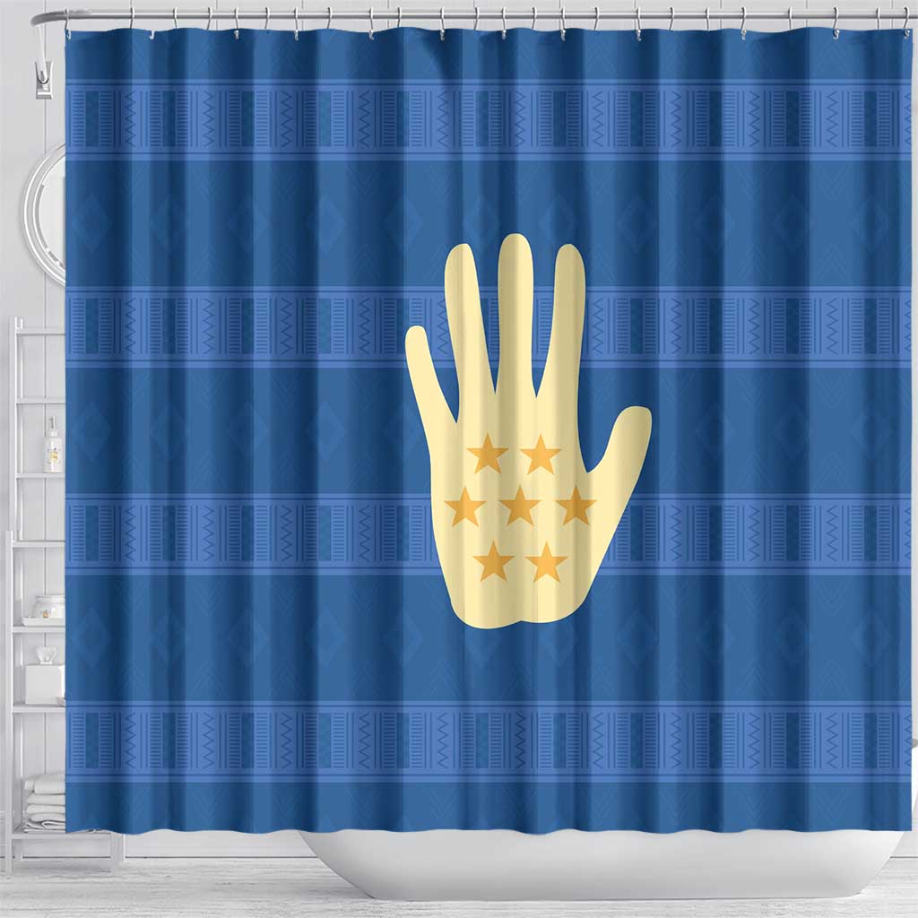 Kingdom of Loango Shower Curtain African Pattern Flag Stylized
