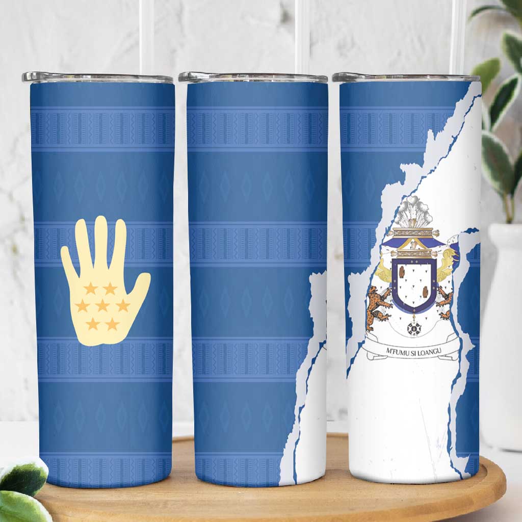 Kingdom of Loango Skinny Tumbler African Pattern Flag Stylized