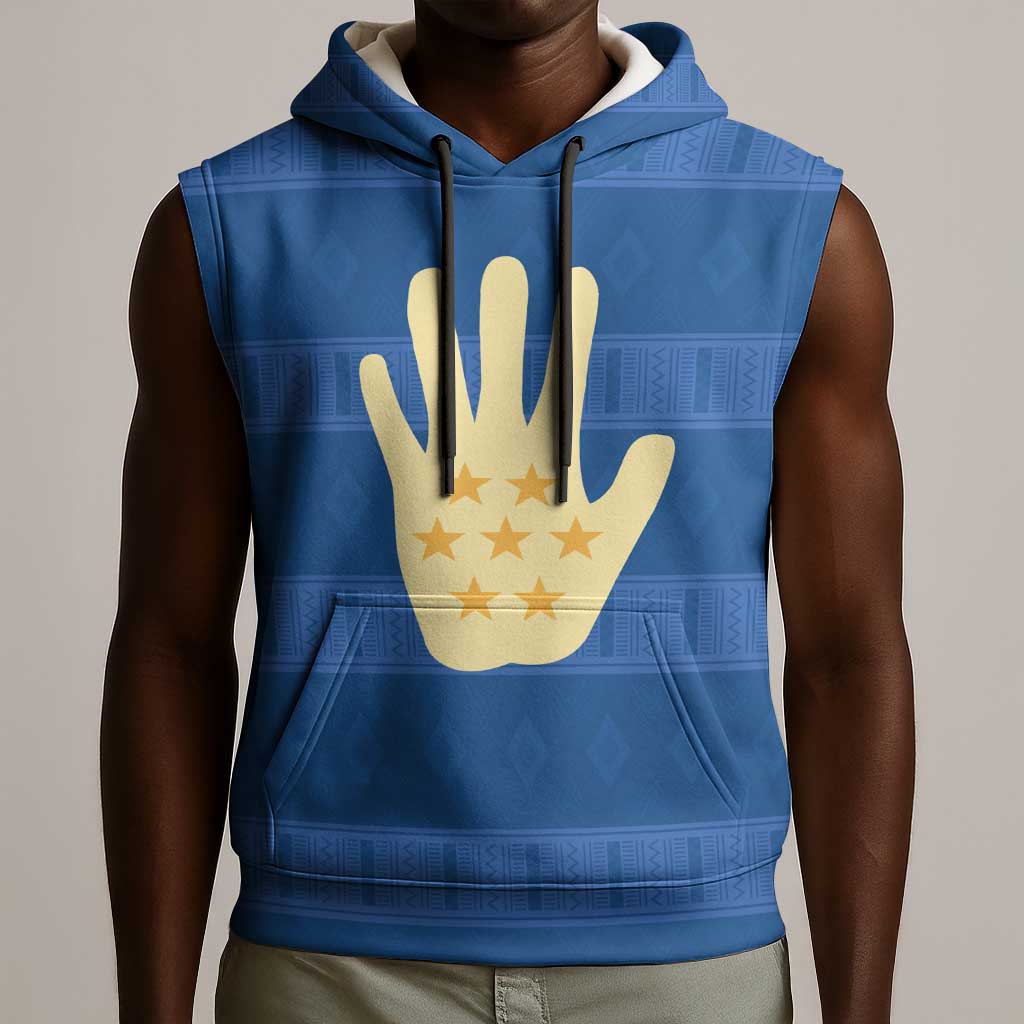 Kingdom of Loango Sleeveless Hoodie African Pattern Flag Stylized