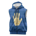 Kingdom of Loango Sleeveless Zip Hoodie African Pattern Flag Stylized