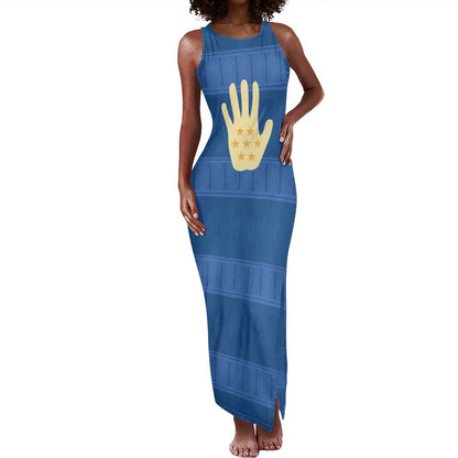 Kingdom of Loango Tank Maxi Dress African Pattern Flag Stylized