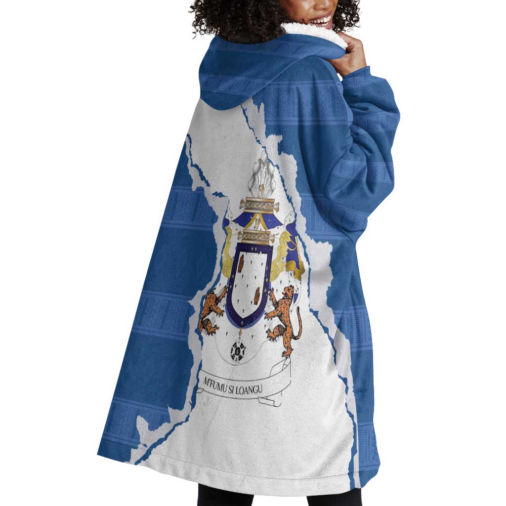 Kingdom of Loango Wearable Blanket Hoodie African Pattern Flag Stylized