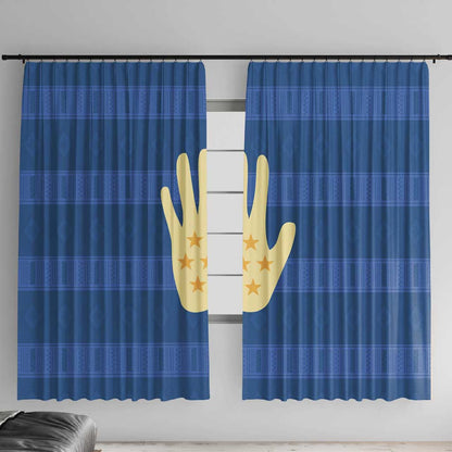Kingdom of Loango Window Curtain African Pattern Flag Stylized