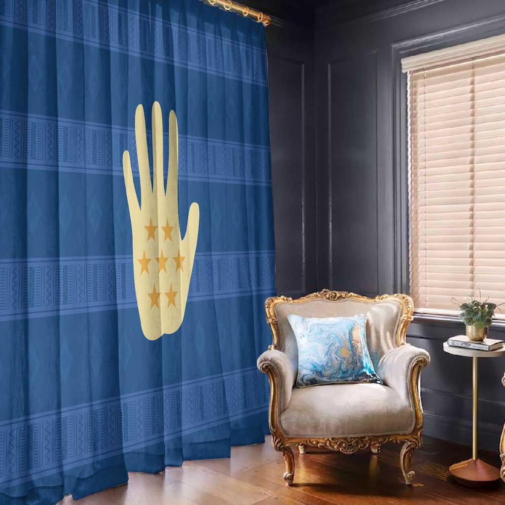Kingdom of Loango Window Curtain African Pattern Flag Stylized