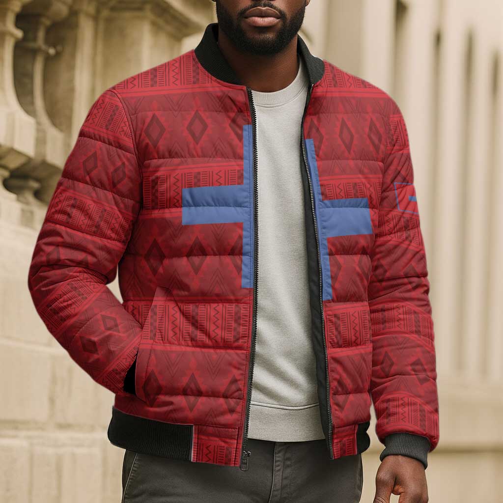 Kingdom of Ndongo Bomber Puffer Jacket Utuminu ua Ngola
