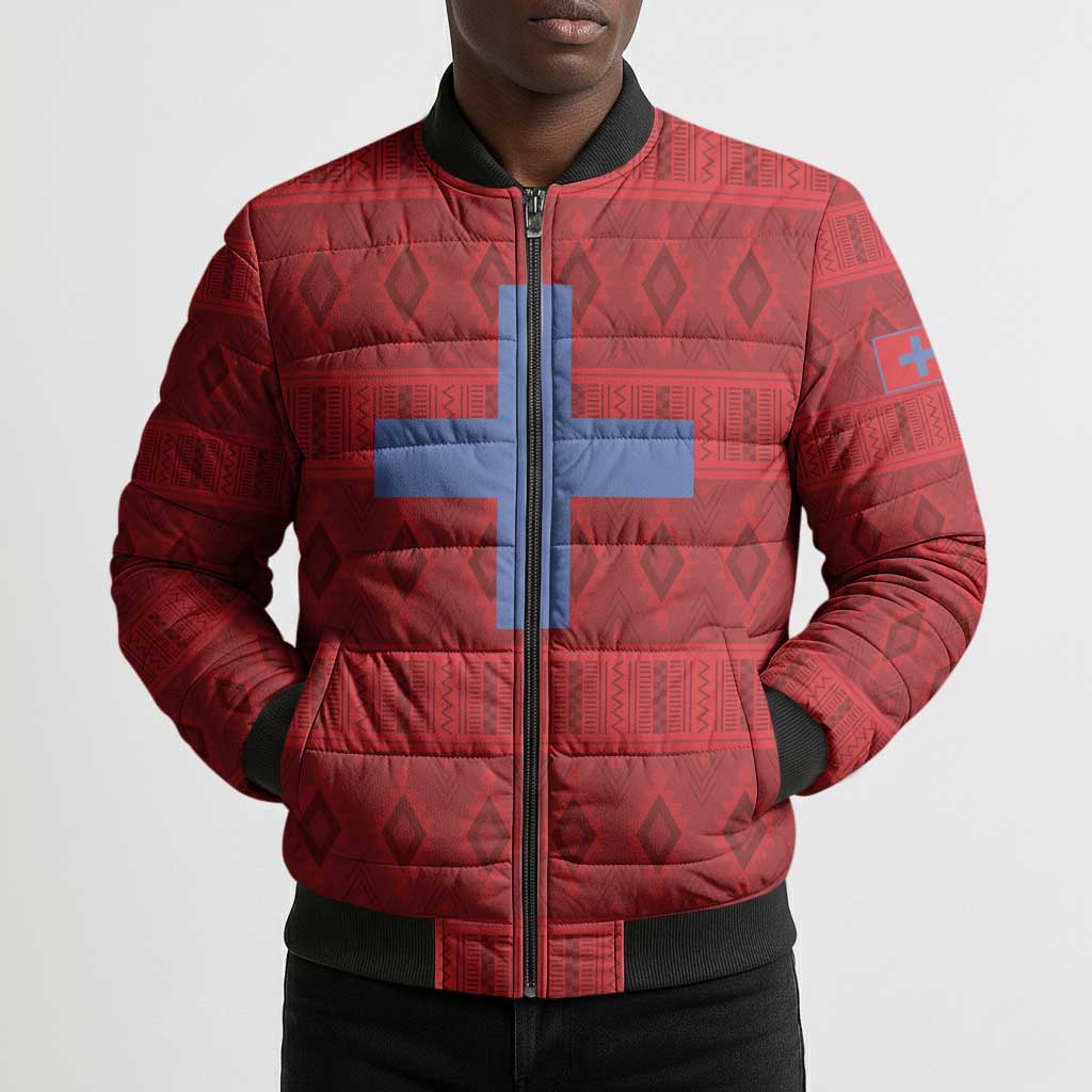 Kingdom of Ndongo Bomber Puffer Jacket Utuminu ua Ngola